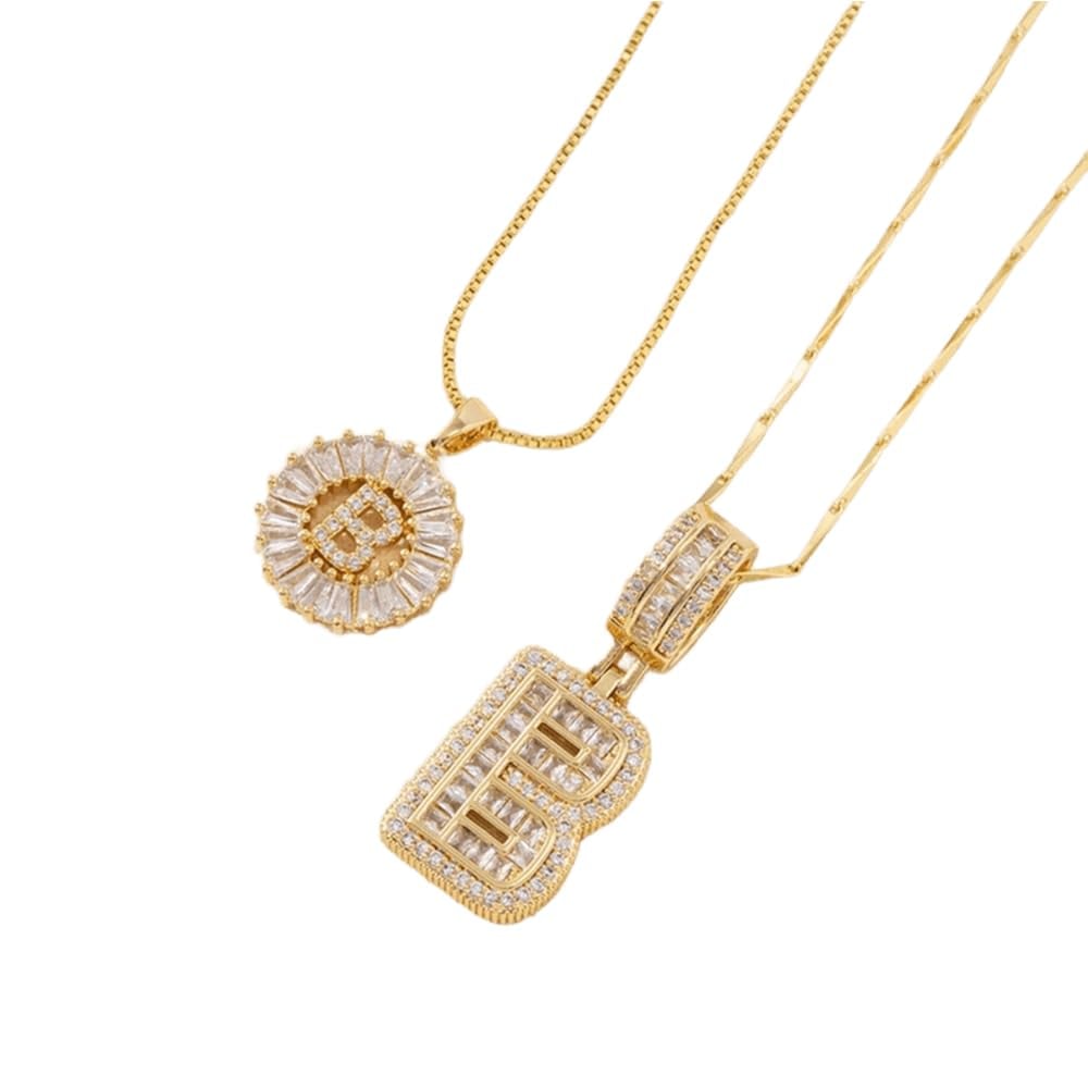 Cilifer®   🔥Initial Letter Pendant Necklaces - 2 Pack