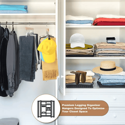Cilifer®   Closet Organizer with 10 Clips - Space Saving Hanging Closet Organizer