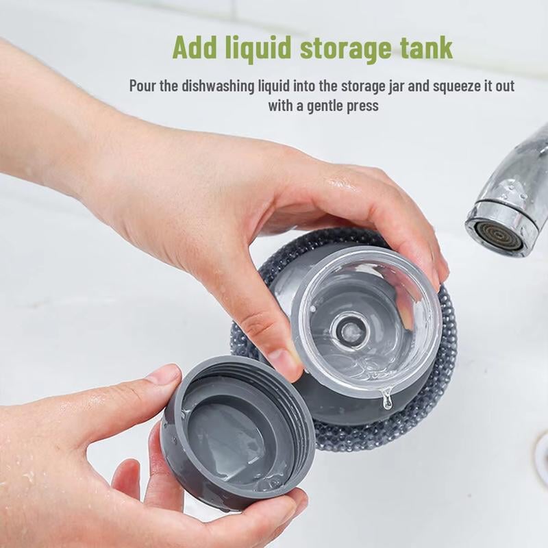 Cilifer®   🧽 Comfort Grip Soap Dispensing Kitchen Scrub