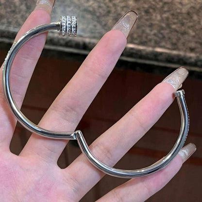 4-Piece Elegant Stainless Steel Bracelet Set.  Fashionable Classic Design & Fade-Resistant