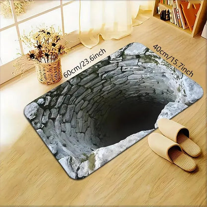 🔥Visual Illusion Endless Abyss Pattern HD Printed Non-Slip Doormat😃Same as in the video
