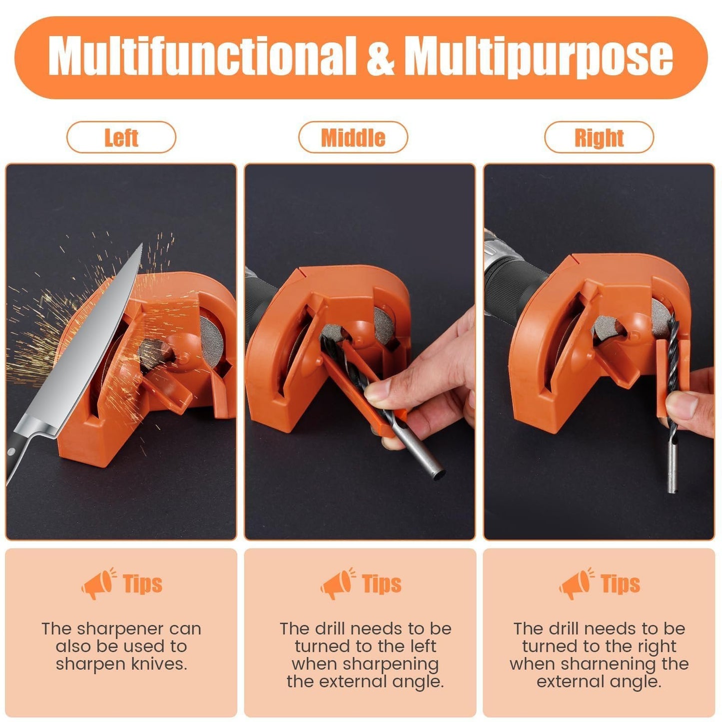 Multi-Function Drill Bit Sharpener