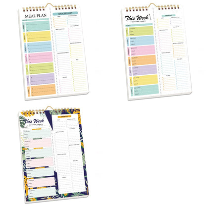 Handmade Bound Weekly Detachable Diet Plan Sheet