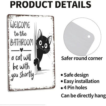 Cilifer®   Vintage Black & White Cat Wall Art