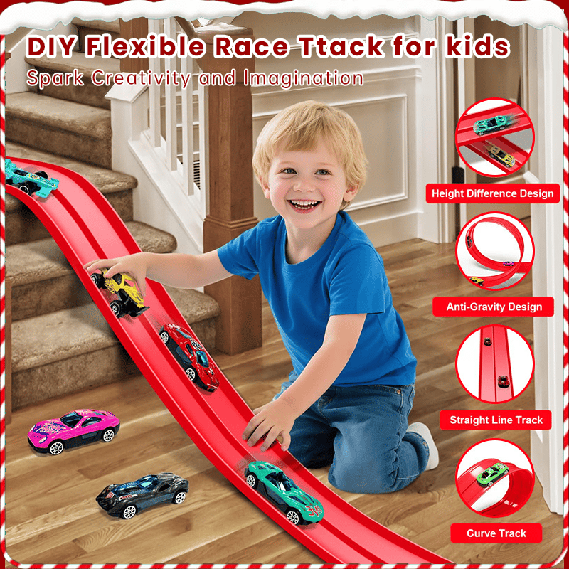 🎄🎁 2025 Christmas Surprise Gift: DIY Hot Wheels Racetrack Racing Toy 🚗✨