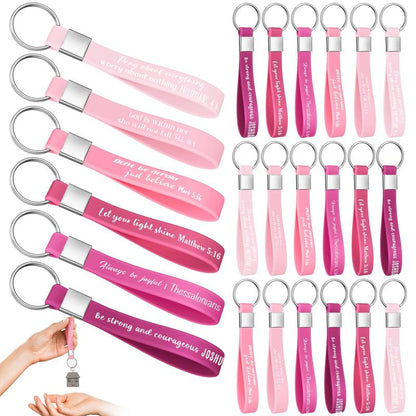 🔥✨24/36/100Pcs Bible Verse Keychain Christian Trendy Keychain Wristlet