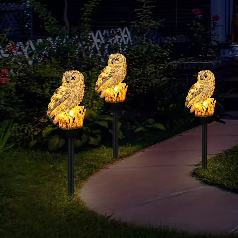 🔥Christmas Big Sale -- 50% OFF🔥Waterproof Solar Owl Light – LED Pathway Light for Lawn. Garden Decor & Can Scare Away Birds