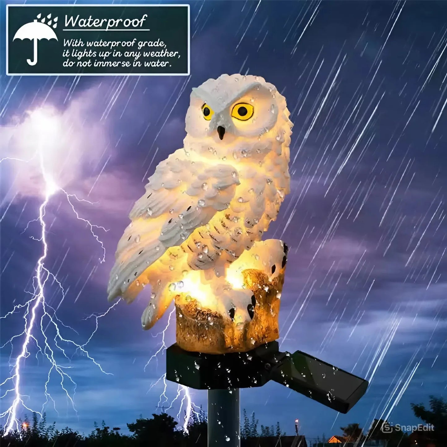 🔥Christmas Big Sale -- 50% OFF🔥Waterproof Solar Owl Light – LED Pathway Light for Lawn. Garden Decor & Can Scare Away Birds