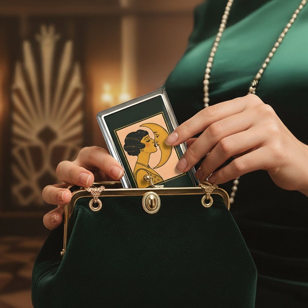 Cilifer®   🛡️Vintage Art Deco Versatile Card & Cash Case With RFID Protection