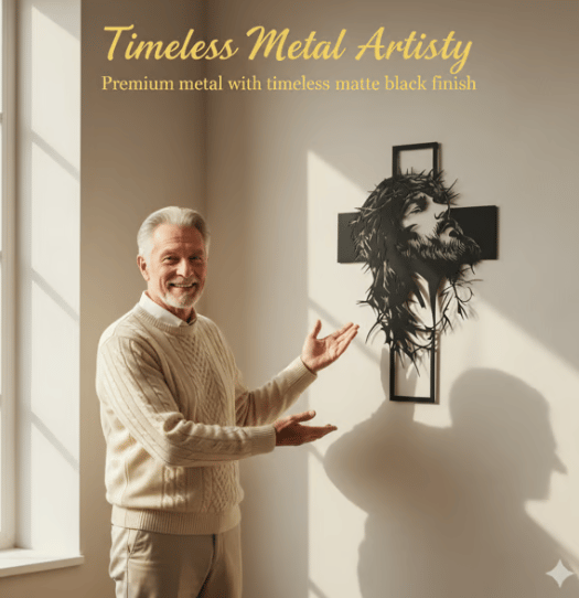 Cilifer®   🔥🔥Jesus Cross Iron Sign Christ Wall Art Decor✝️🖼️ Elevate Your Space with Spiritual Elegance 🙌✨