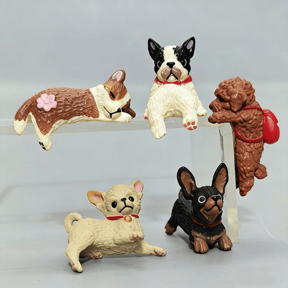 Cilifer®   🔥 Hand-Painted Mini Cat Desk Figurines – Set of 5 Cute Cartoon Kitty Companions