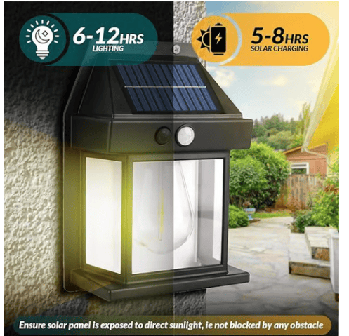 🔥☀️ Solar Wall Lights - Vintage Edison Style with Smart Motion Sensor! ☀️
