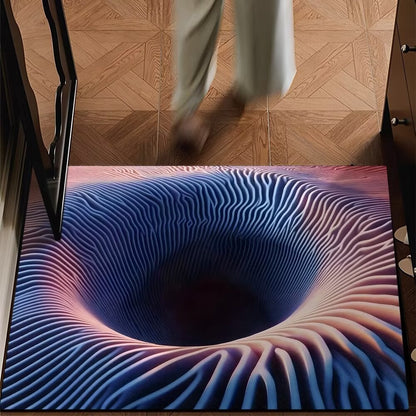 🔥Visual Illusion Endless Abyss Pattern HD Printed Non-Slip Doormat😃Same as in the video
