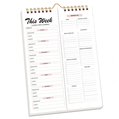 Handmade Bound Weekly Detachable Diet Plan Sheet