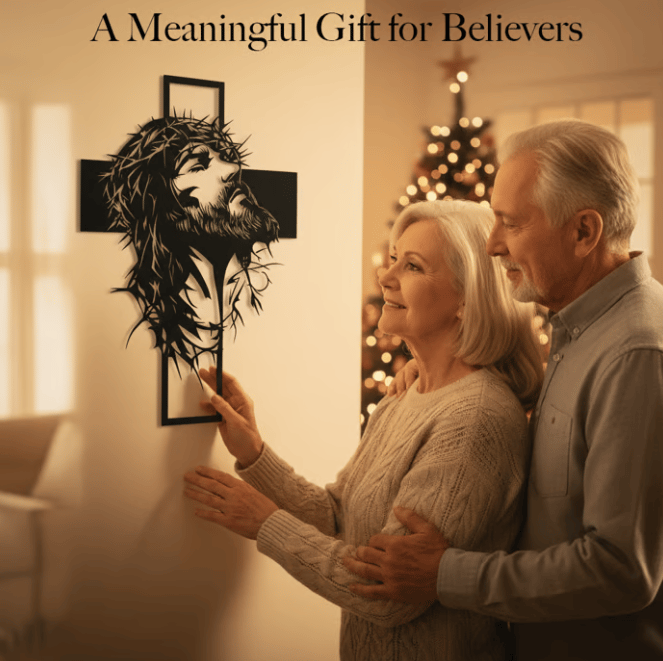 Cilifer®   🔥🔥Jesus Cross Iron Sign Christ Wall Art Decor✝️🖼️ Elevate Your Space with Spiritual Elegance 🙌✨