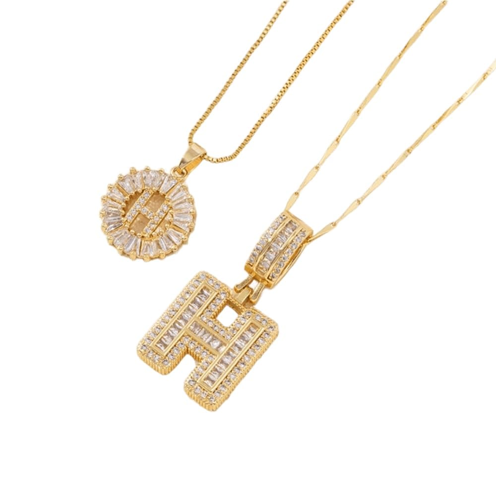 Cilifer®   🔥Initial Letter Pendant Necklaces - 2 Pack