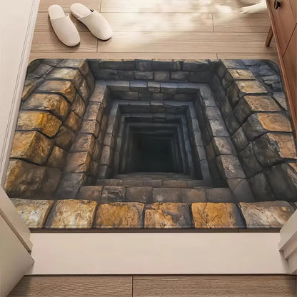 🔥Visual Illusion Endless Abyss Pattern HD Printed Non-Slip Doormat😃Same as in the video