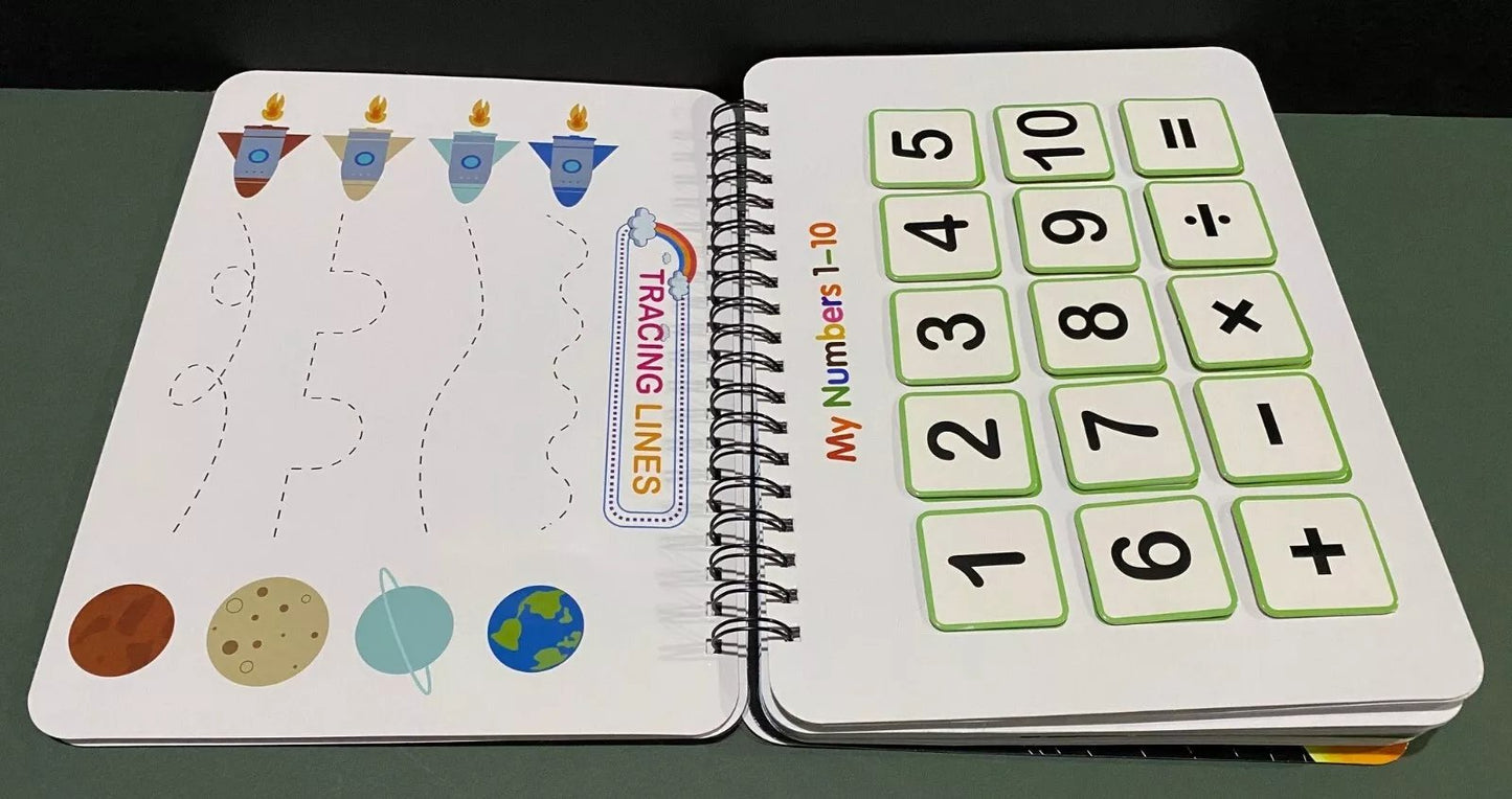 My Preschool Busy Book(12 Different Themes Pages)📚 Best Christmas Gift for kids🎁