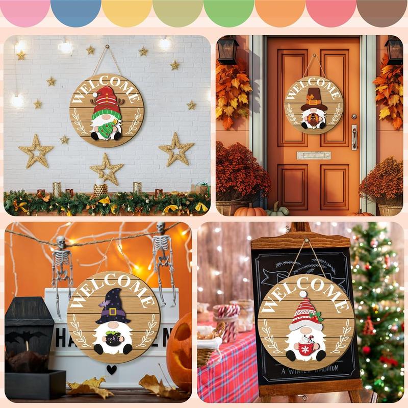 Cilifer®   💫Interchangeable Wooden Gnome Decor Holiday Seasonal Gnome Decorations🚪