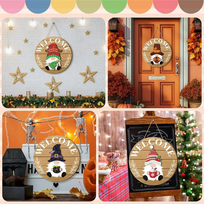 Cilifer®   💫Interchangeable Wooden Gnome Decor Holiday Seasonal Gnome Decorations🚪