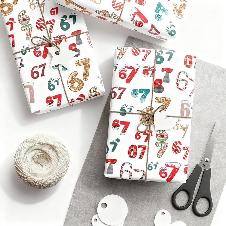 🔥Christmas promotion 49% OFF -   🎁67 Meme  Christmas Gift Wrap – Wrap Your Presents in Viral Holiday Fun 🎄