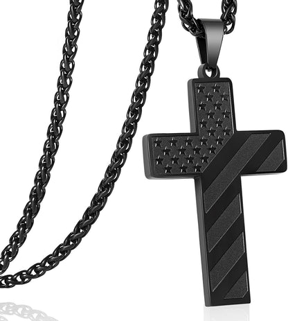 🏆Flash Sale⚡ 50K+ SOLD! Almost Gone-💥🎉✨Flag Cross Necklace.Best Gifts