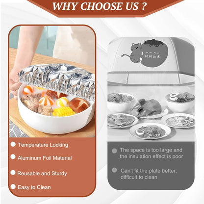 Reusable Aluminum Foil Food Covers