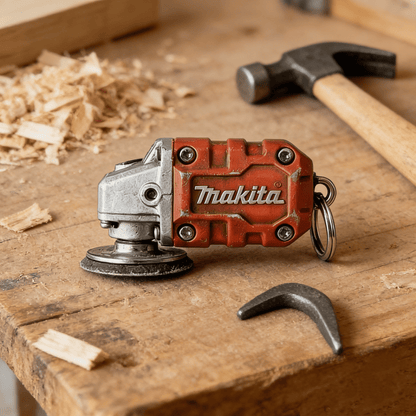 🛠️2-in-1 Makita-Inspired Mini Grinder Keychain: On-the-Go Smoothing Tool + Tool Enthusiast Collectible