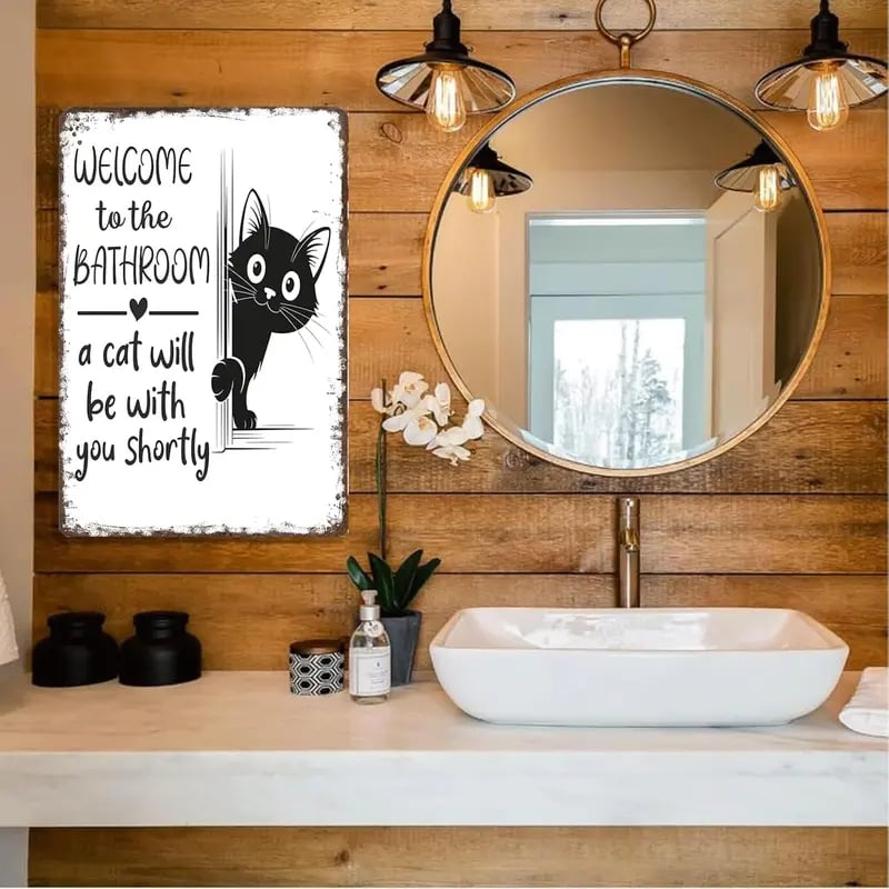 Cilifer®   Vintage Black & White Cat Wall Art