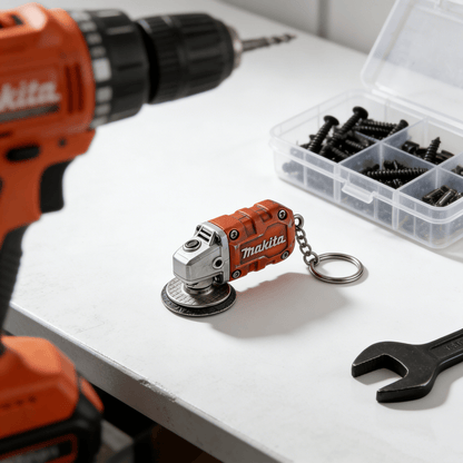 🛠️2-in-1 Makita-Inspired Mini Grinder Keychain: On-the-Go Smoothing Tool + Tool Enthusiast Collectible