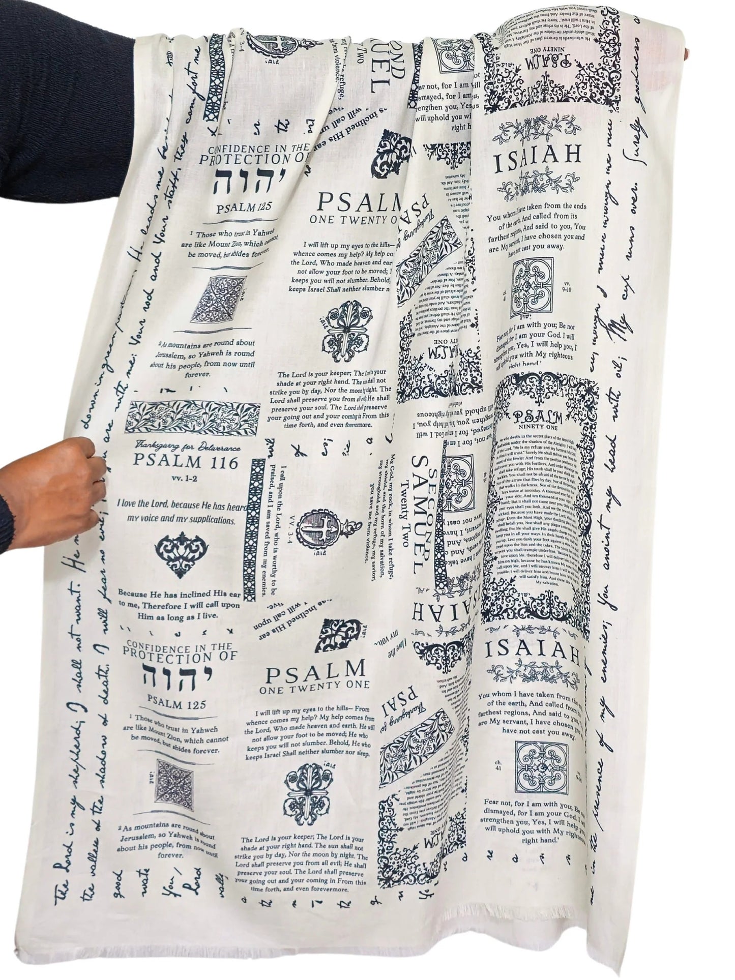 ✝️Handcrafted Christian Prayer Shawl: Protection Bible Verse Scarf. Yeshua Scripture Wrap🙏