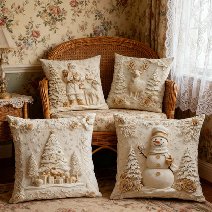 🏆 50K+ SOLD! 🎄 Luxury Christmas Style Pillow Cover – Machine Washable. Wrinkle-Resistant. Durable. Perfect for Living Room. Bedroom. Office & More 🛋️✨