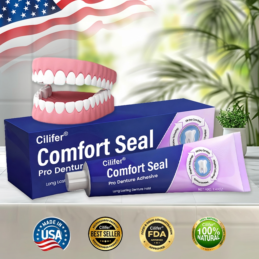 🔥 LIMITED SPECIAL OFFER 🔥 Cilifer® Comfort Seal Pro Denture Adhesive🦷💜FDA Certified (Clinically Proven 96-   Hour Lock Hold for   Secure. Comfortable &   Zinc-Free Denture Fit)