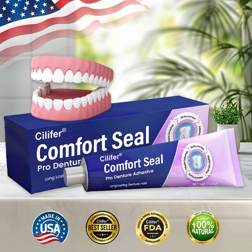 🔥 LIMITED SPECIAL OFFER 🔥 Cilifer® Comfort Seal Pro Denture Adhesive🦷💜FDA Certified (Clinically Proven 96-   Hour Lock Hold for   Secure. Comfortable &   Zinc-Free Denture Fit)