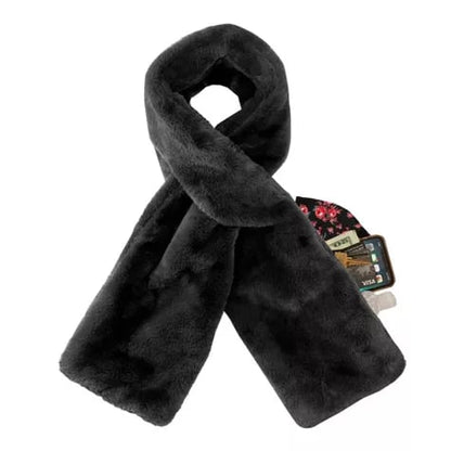 ❄️ Faux-Fur Pull-Through Scarf with Hidden Pocket