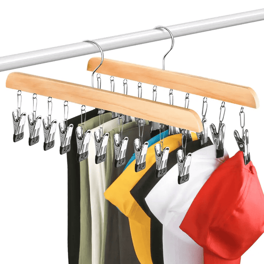 Cilifer®   Closet Organizer with 10 Clips - Space Saving Hanging Closet Organizer