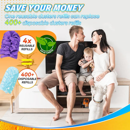 Luhaka®✨ 360° Electrostatic Duster Refills — The Sustainable Choice for a Dust-Free Home