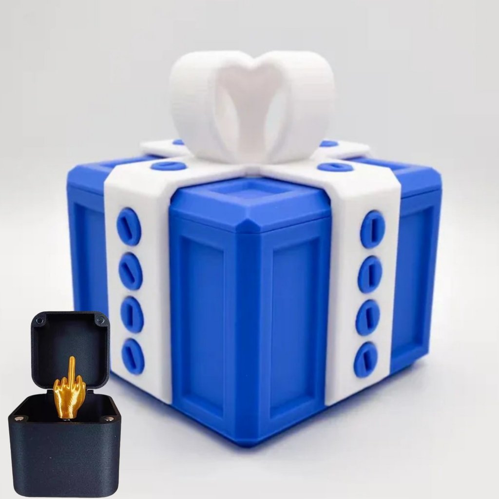 Blue white+Middle finger