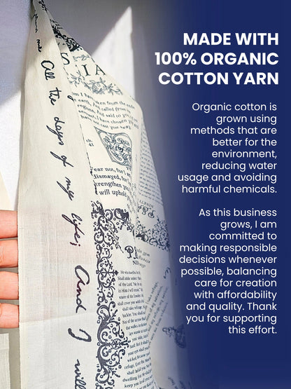 ✝️Handcrafted Christian Prayer Shawl: Protection Bible Verse Scarf. Yeshua Scripture Wrap🙏