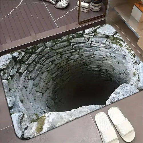 🔥Visual Illusion Endless Abyss Pattern HD Printed Non-Slip Doormat😃Same as in the video