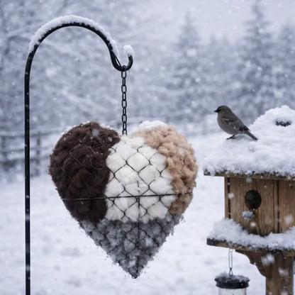 🐦Handmade Alpaca Fiber Bird Nesting Heart