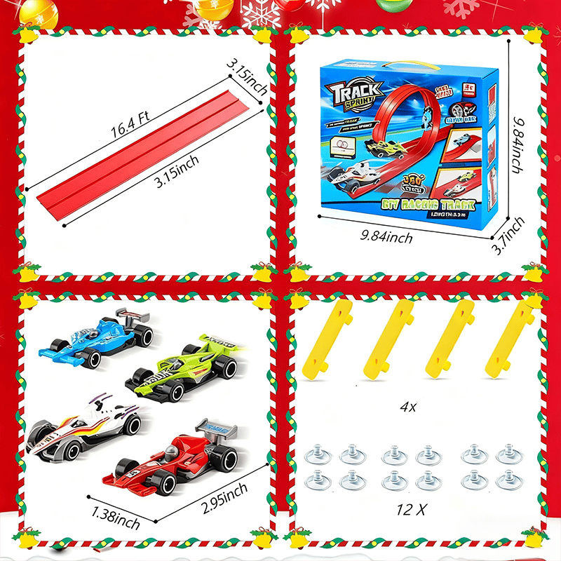 🎄🎁 2025 Christmas Surprise Gift: DIY Hot Wheels Racetrack Racing Toy 🚗✨