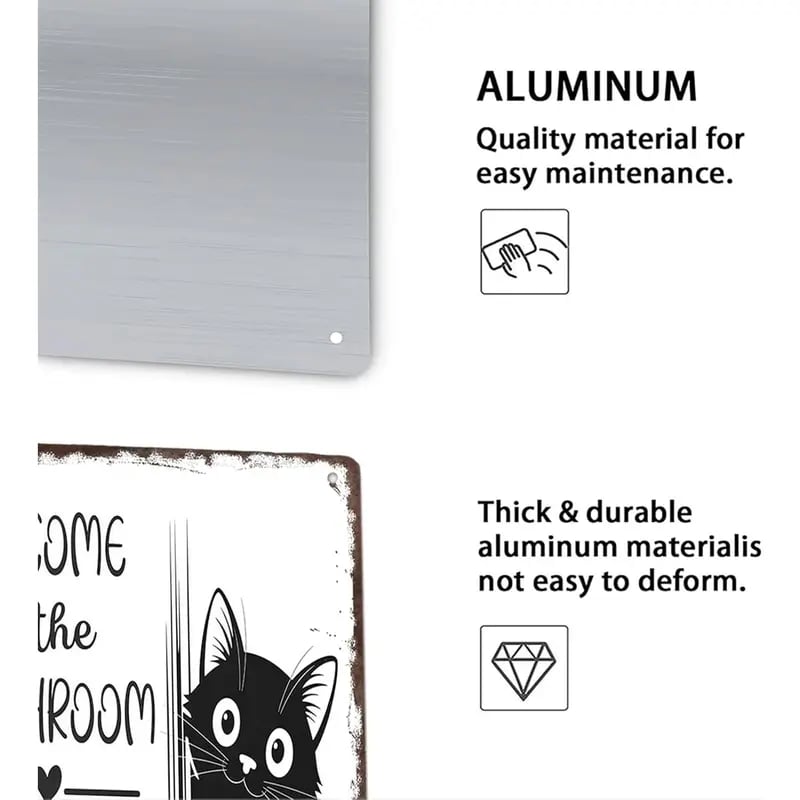 Cilifer®   Vintage Black & White Cat Wall Art