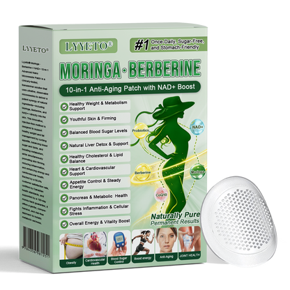 Lyyeto® Moringa Berberine + NAD+ 10-in-1 Nano Microneedle Patch(Just once a day, visible changes in 7 days)